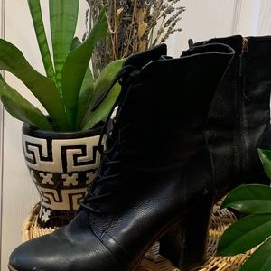 Franco Sarto Heeled Combat Boots
